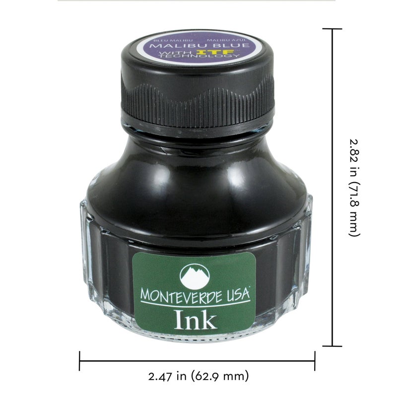 Monteverde USA Ink with ITF Technology, 90 ml Malibu Blue (G308BU) - Image 2